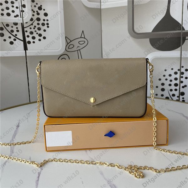 

bags handbags women fashion three in one shoulder bags purses chain crossbody bag serial codes messenger bag original box m69977 lb1