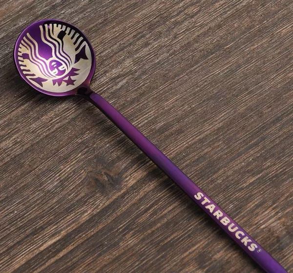 

последние 15x3,3 см нержавеющей стали starbucks ложка, много цветов, множество цветов, starbucks boddess style spoo wmtsrs xhlight