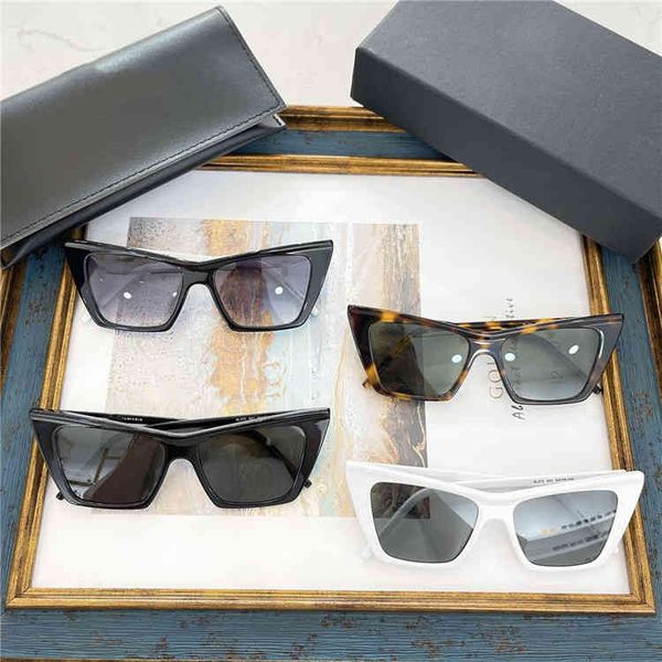 

2022 factory wholesale slp's fashion cat's eye large frame sunglasses star's same personality, White;black