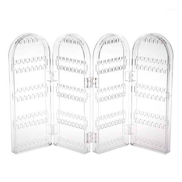 

acrylic clear jewelry earrings ear stud 240 hole showcase display holder stand1, Pink;blue