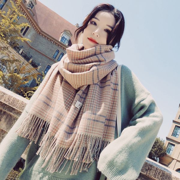 

thousand bird cashmere scarf for women winter 2020, Blue;gray