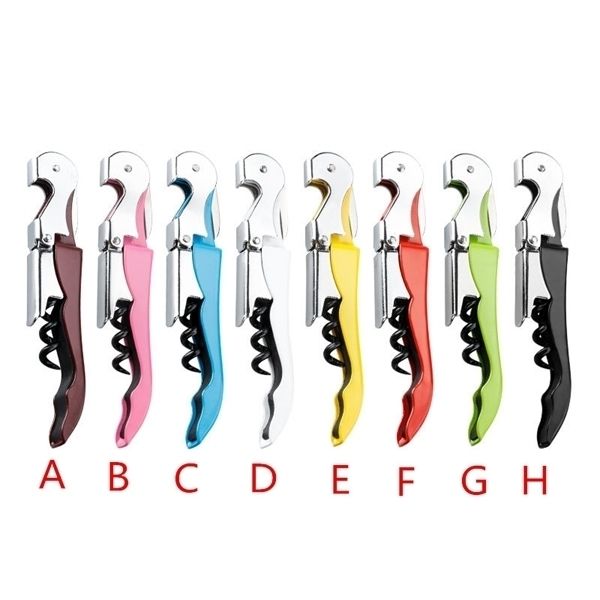 

multi-function wine stainless steel bottle opener knife pull tap double hinged home kitchen corkscrew creative gifts a05