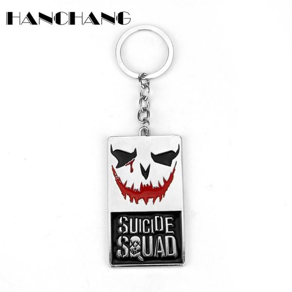 

keychains suicide squad jewelry keychain men key car holder kery ring chain, Silver