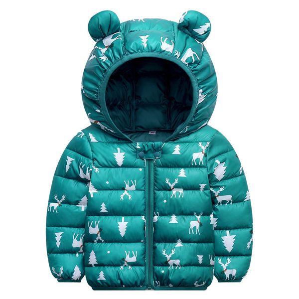 

1- 6y kids boys jacket with ear hoodie spring baby girl clothes cartoon 6 colors infant clothing cute children's jackets 201126, Blue;gray