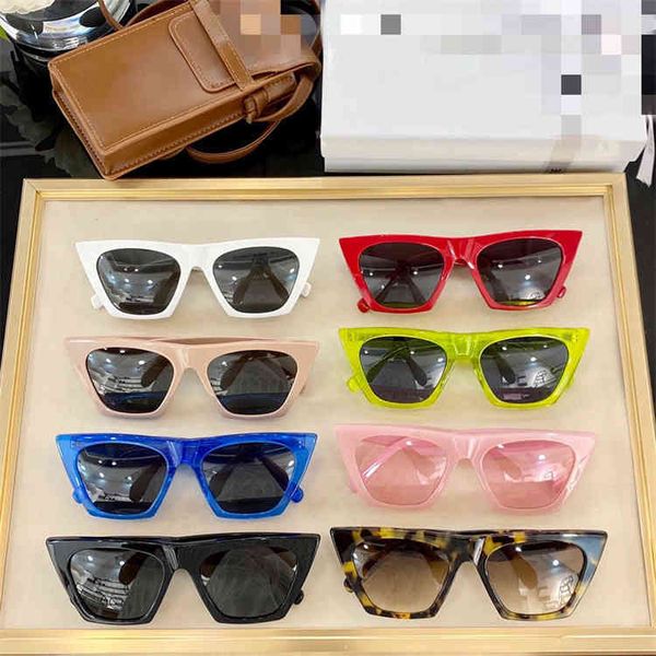 

2022 factory wholesale haley same sunglasses cat's eye plate personalized women's net red, White;black