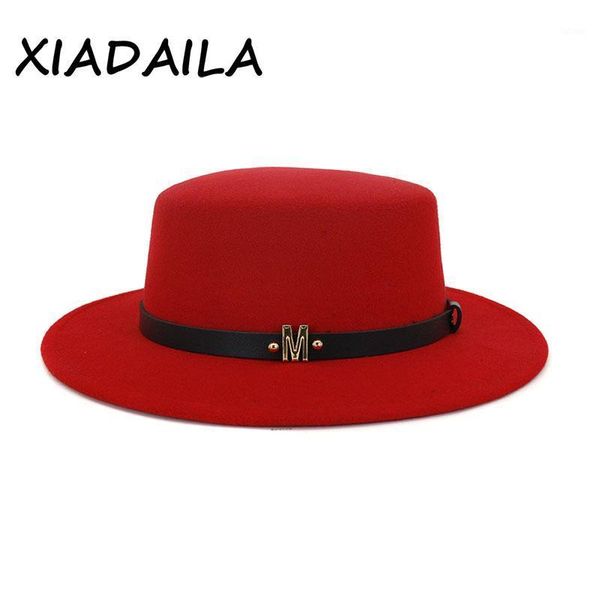 

winter autumn imitation wool women's men's and women's fedora jazz hat european and american round hat flat femino g1, Blue;gray