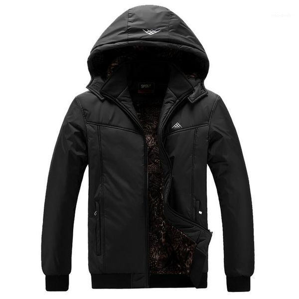 

plus size 3xl 4xl 5xl 6xl 7xl 8xl 9xl men hooded collar winter parka 1001, Black