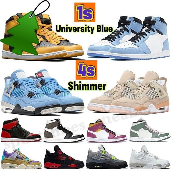 

university blue black cat 4 4s mens basketball shoes jumpman 1 1s sail white cement guava ice hype royal unc obsidian sports women sneakers