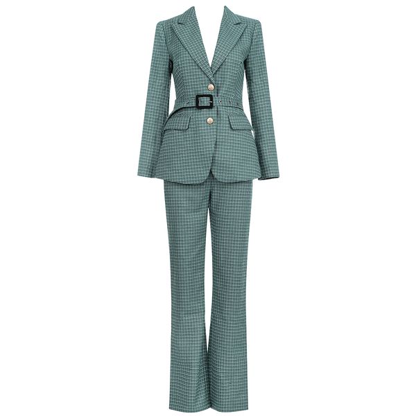 

2 piece set women suit blazer pants blazer set suit ladies pant suits for women vintage autumn winter two piece set q1215, White;black