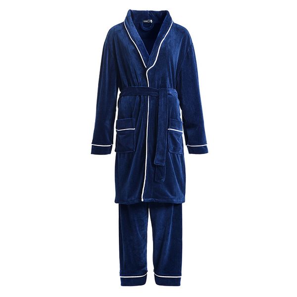 

2021 new women's autumn winter bathrobe solid plus size female sleepwear v neck long sleeve with sashes pockets thicken nightwear p62y, Black;red