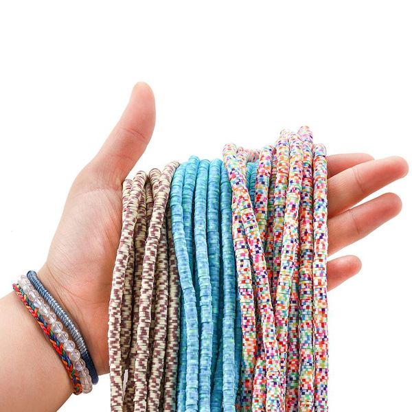 

15inch 4mm mixed color chip disk loose spacer beads flat round polymer clay beads for diy jewelry making supplies acc bbyykl