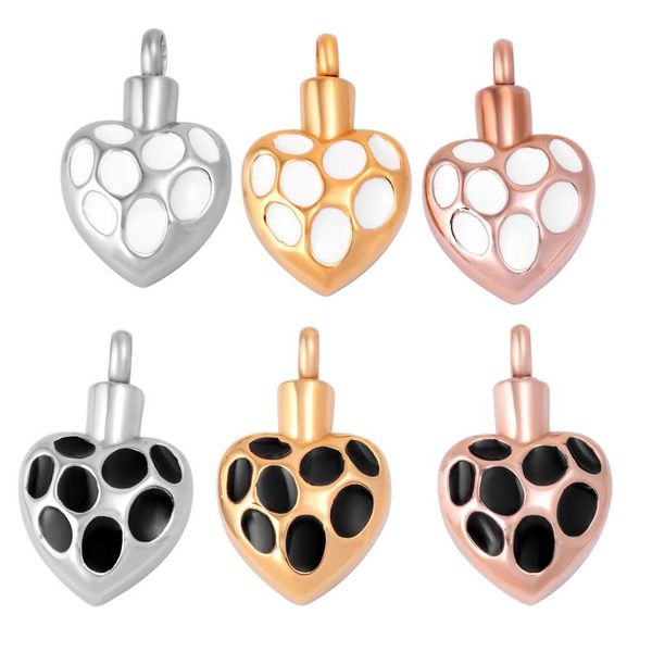 

ijd9678 cremation heart shape memorial for ashes urn pendant necklace for women and men jewelry, Silver