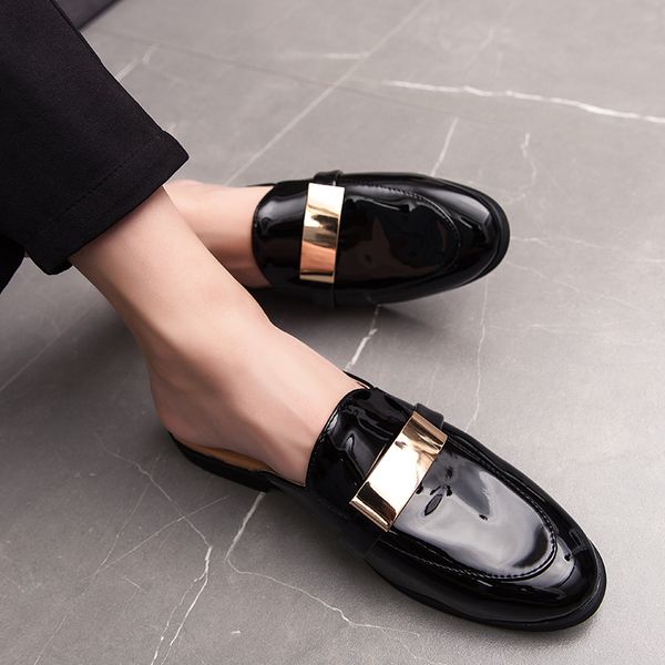 

men's black patent summer male leather shoes 3k55, Black;brown