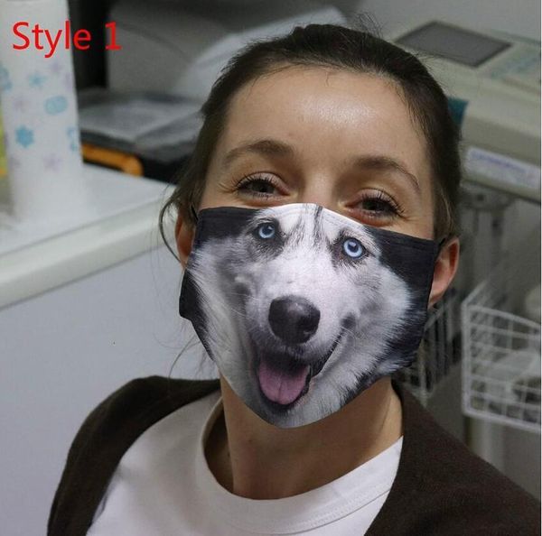 

protective 3d-print funny ear-hanging face covering animal print washable reusable mouth mask design masks