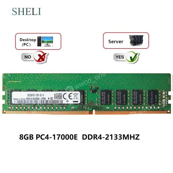 

sheli 8gb pc4-2133p 288pin ecc unbuffered memory for t130 r230 r330 r340