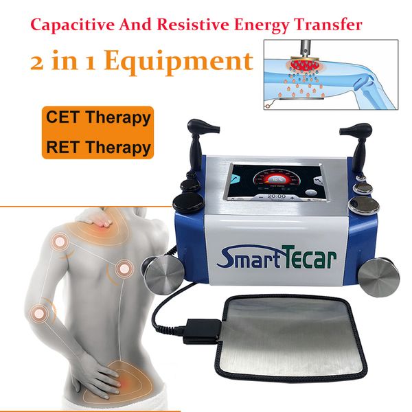 2 em 1 CETE RET Fisioterapia Monopolar RF Equipamento Inteligente Tecar Para Relevo Back Pain Relógio RF Face Lifting Machine