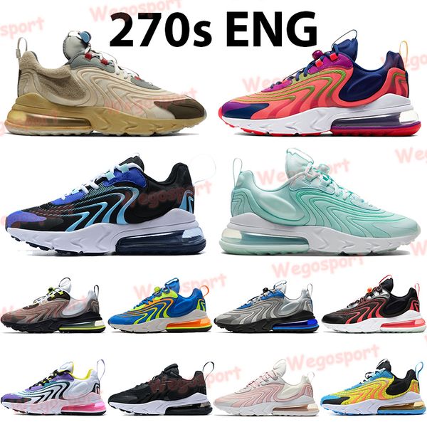 

2021 react 270s eng travis scotts men shoes eggplant laser crimson orange watermelon aliens neon blackened blue white women running sneakers