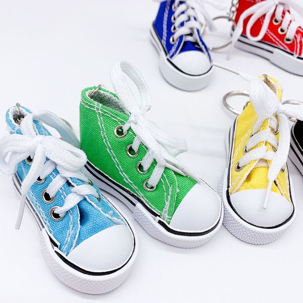 

3d pu canvas fashion shoes jogging fabric boots bag pendant keychain car pedant decoration, Silver