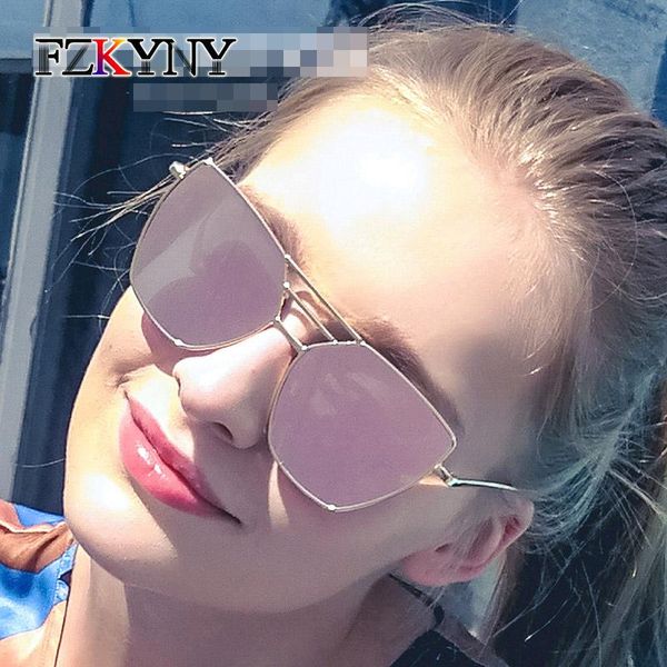 

fzkymy ladies fashion vintage pilot sunglasses designer women colorful coating sunglasses red mirror uv400 eyewear, White;black