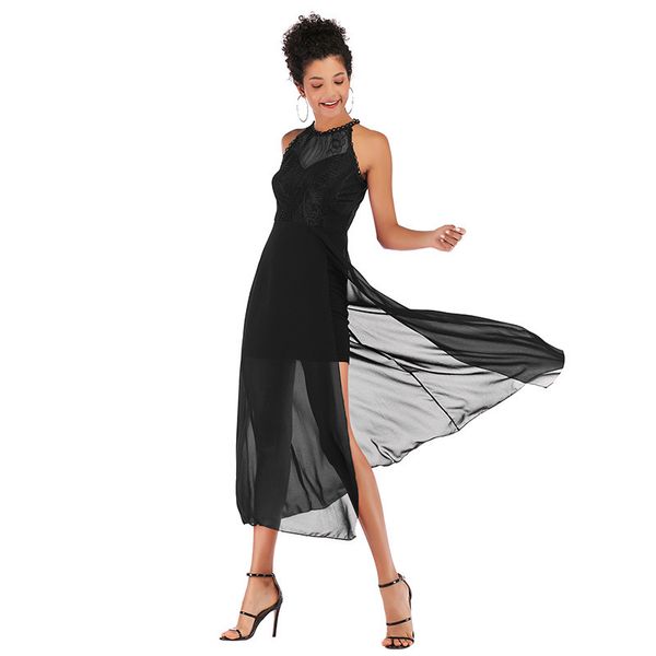 

womens mesh two-piece dress summer style big swing skirt lkqgwz00dd, Black;gray