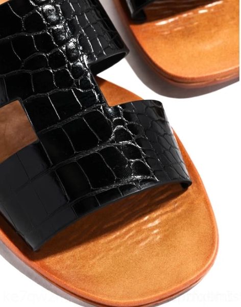 

d1tr fashion female casual brand fur warmshoes winter furry fashion slides slipper new fuzzy sandals for gift, Black