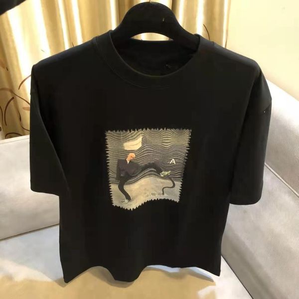 

21ss early spring short sleeve tee men women high street fashion short sleeves t-shirts summer breathable tee zdlb1209, White;black