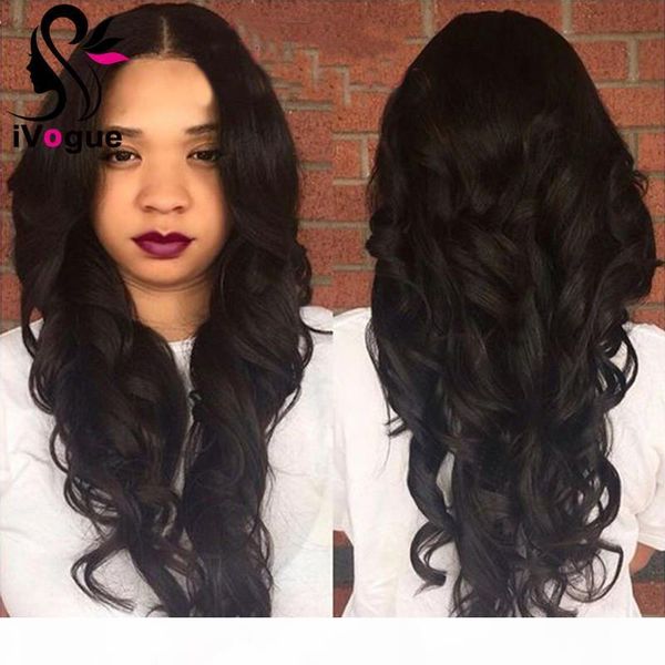

virgin malaysian human hair lace front wig loose wave glueless full lace human hair wig unprocessed remy hair lace wig, Black;brown