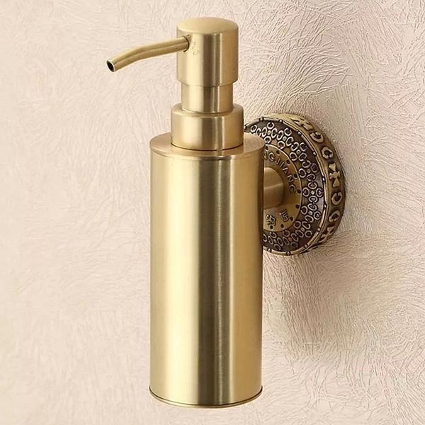 

liquid soap dispenser dispensers antique brass carced wall mounted shampoo holder bathroom accessories 500ml1