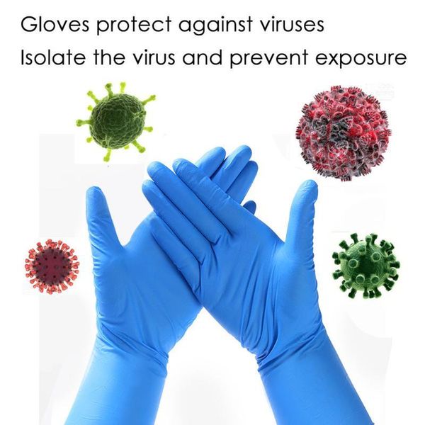 

laboratory 100pcs rubber cleaning comfortable disposable mechanic household nitrile exam gloves 4.24