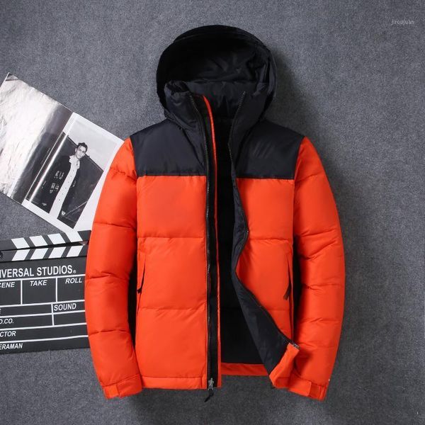 

fashion casual mens down jacket 90% white duck down thickened stand-up collar thermal coat clothing1, Black