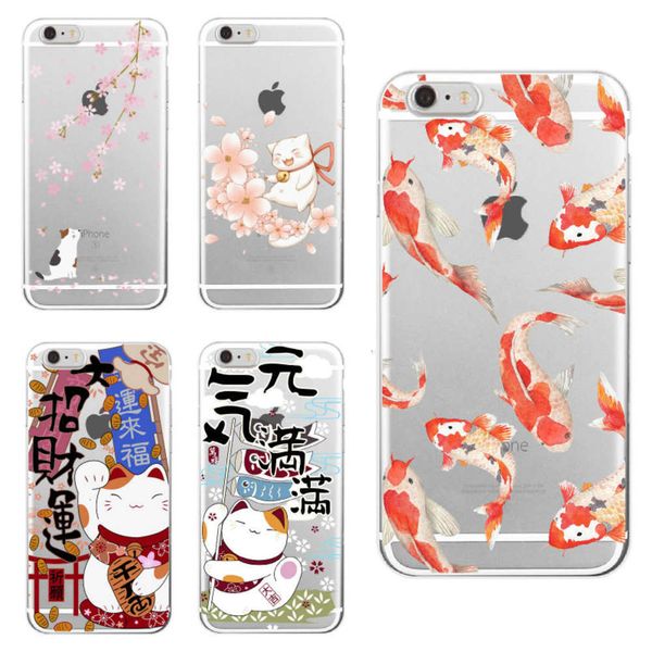 

qavip 11 pro max 6s xs max 7plus 12 se 8 8plus x koi cherry cat lucky japanlk