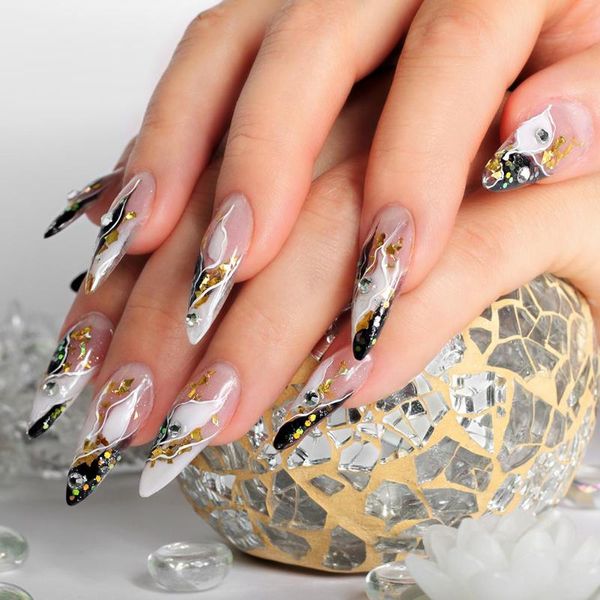 

1440 pcs nail rhinestone decor nail art decoration mixed a / ab rhinestone decorate your beauty, Silver;gold