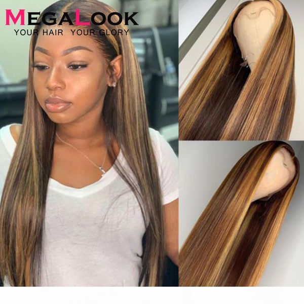 

highlight lace front human hair wigs colored human hair lace front wig 13x6 13x4 remy 180 straight lace front wig highlight wig, Black