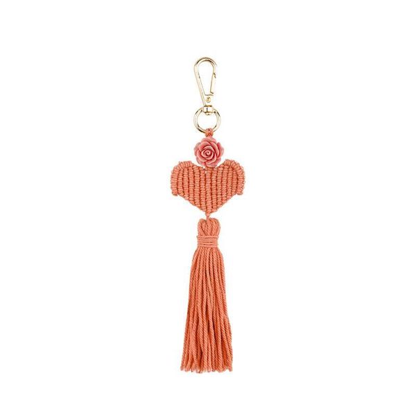 

1pc new style bohemia love flowers tassel diy jewelry garments bag decorative accessories key chain pendant craft cotton tassels h bbyvfl