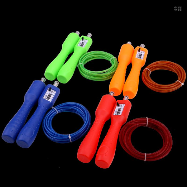 

accessories factory wholesale adjustable length 2.6m abs handle steel wire rope bearing count skipping jump1