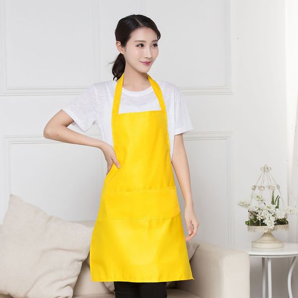 

solid cooking color kitchen baking restaurant aprons for women home sleeveless apron 10 colors wholesale customizable db