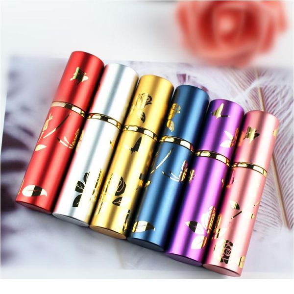 

1pc luxury 10ml metal perfume bottle aluminium refillable atomizer portable glass spray bott qylguj
