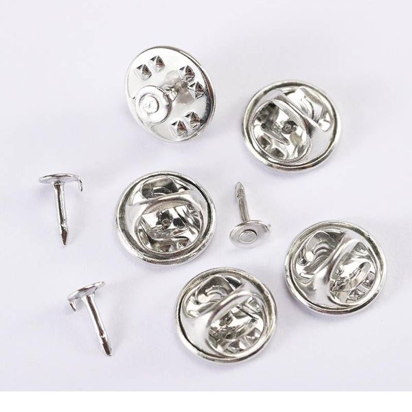 

20/50pcs copper butterfly clasp pin badge holder brooch cap back sers diy brooches base jewelry wmtvnz