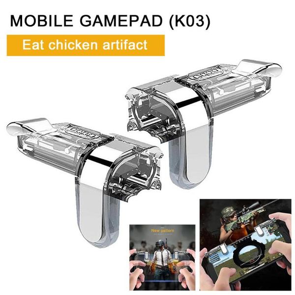 

game controllers & joysticks 2pcs pubg mobile phone gaming grip trigger holder fire button controller gamepad joystick for accessories