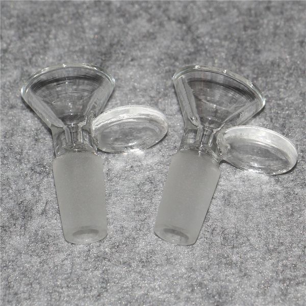 Shisha dicke Glasschale 14 18 mm männlich für trockene Kräuter Glas Wasserpfeife Rauchen Bong Zubehör Dab Oil Rig