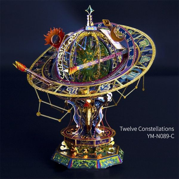 

mu twelve constellations 3d metal kits diy assemble puzzle laser cut jigsaw building toy ym-n089 y200421
