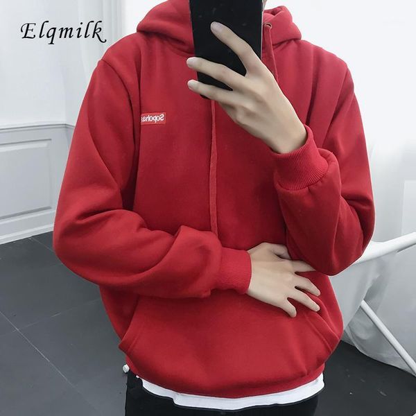 

fashion hip hop sweatshirts men's spring autumn hoodies casual solid hip long sleeve harajuku casual loose streetwear1, Black