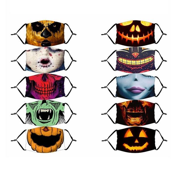 

3d grimace cover in pumpkin cotton ljjp431 protective stir washable kid breathable reusable mouth halloween face painting mask pfwqw