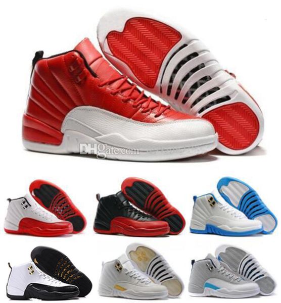 

12 mens basketball shoes gym red french blue white drake night flu game taxi playoffs the m nakeskin s sneaker