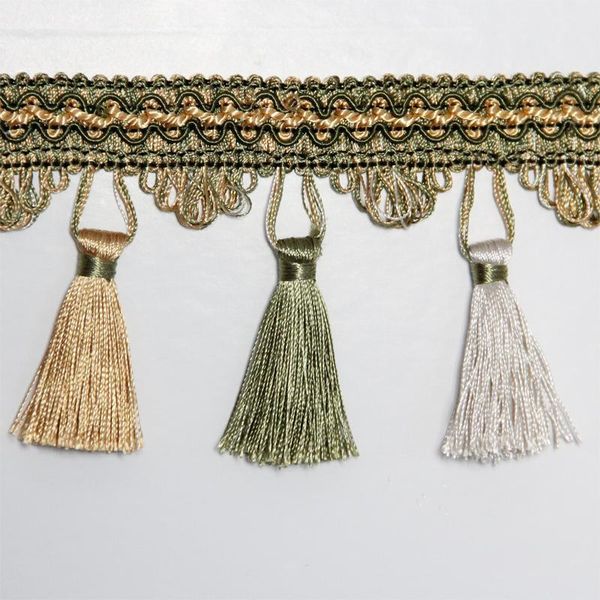

6 meter per bag luxury black curtain tassel polyester silk fringe trim lace fabric and fringe for curtains diy decorative trimm h wmtzzx