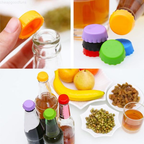 

candy colors keep bear fresh ser silicone cover beer wine bottle cap kitchen gadgets