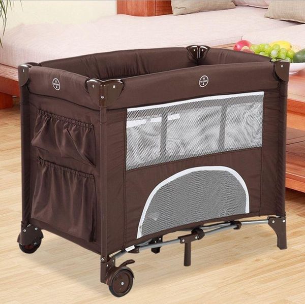 

baby cribs 2 color environmental protection multifunctional folding crib infant bed kids portable playpen game