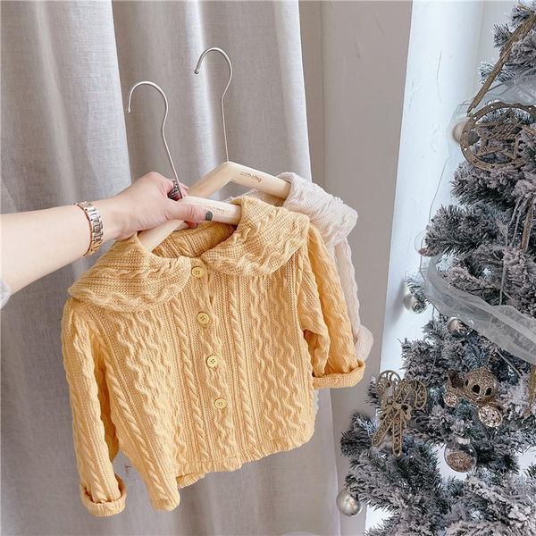 

2021 new girls knitted sweaters soft spring fashion girls boy cardigan sweater kids clothes 2-7 years, Blue