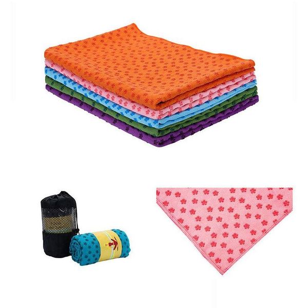 

7 colors yoga mat towel blanket non-slip microfiber surface with sile dots high moisture quick drying carpets jlliec warmslove
