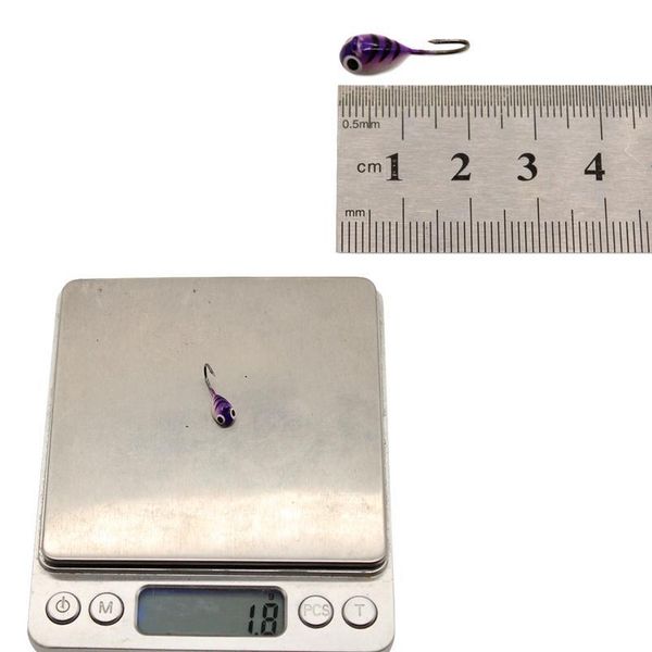 

gobygo 6pcs/lot 20mm 1.8g whale shaped mini winter ice fishing jigging lure metal lead head hook bait fishing artific qylium